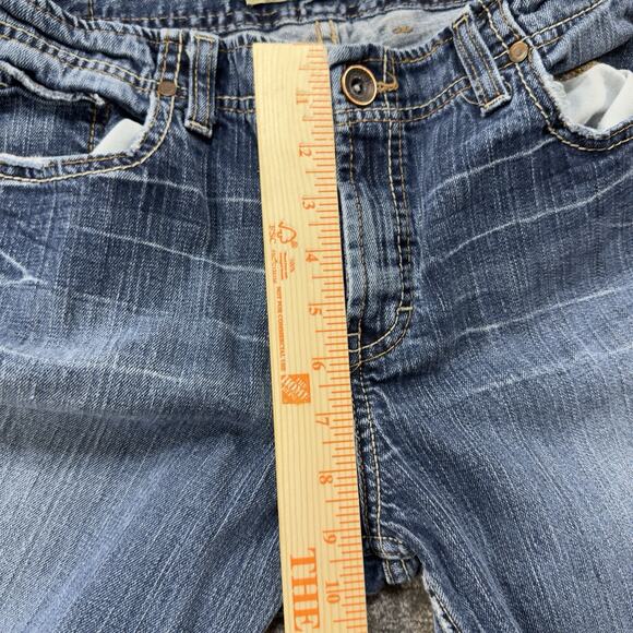 BKE Wendi Stretch Bootcut Medium Wash Denim Jeans Womens 33x31.5 Distressed Y2K - Picture 4 of 11